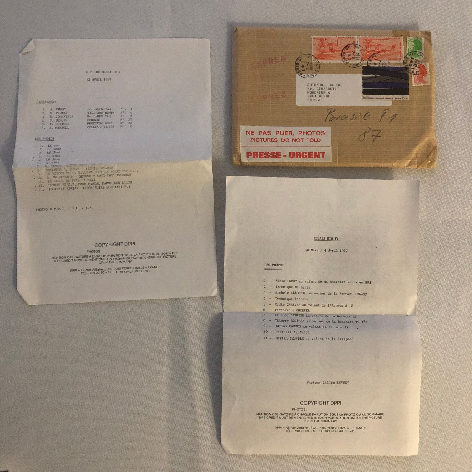 1987 Brazilian Grand Prix Formula One Racing Photo Lot 29x Ayrton Senna +