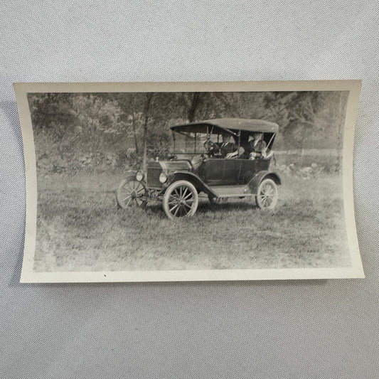 Vintage Car Automobile Photo Photograph Print Snapshot People