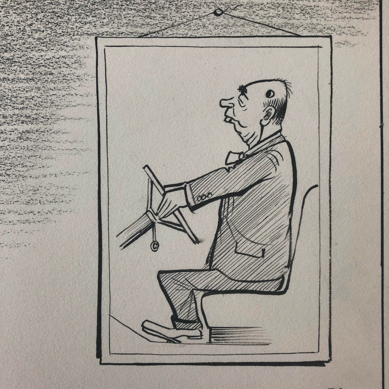 Vintage 1960s Newspaper Comic Illustration Art Drawing Car Design Designer 