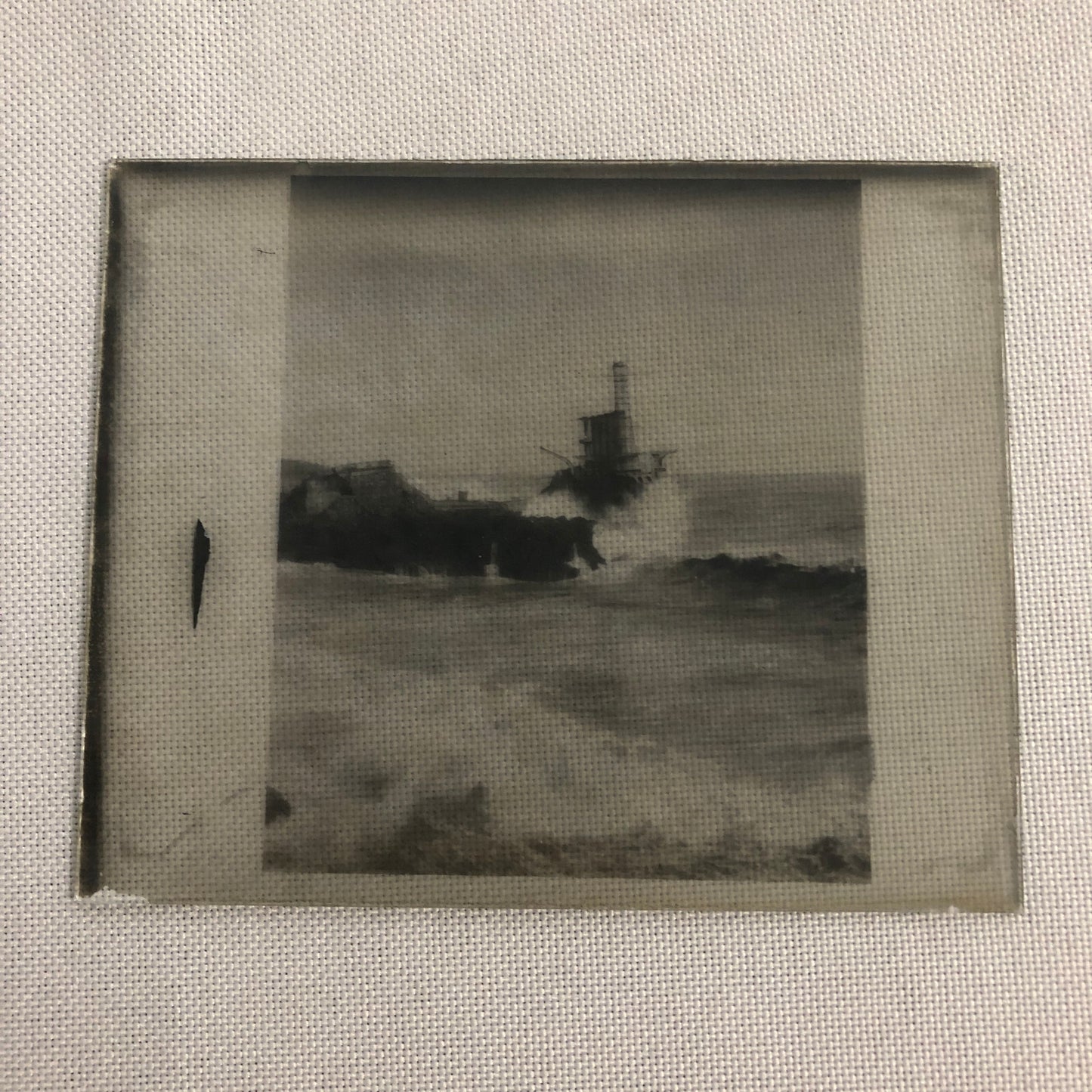 Antique Glass Plate Lantern Slide USS Memphis Navy Ship Boat 1916 Tennessee