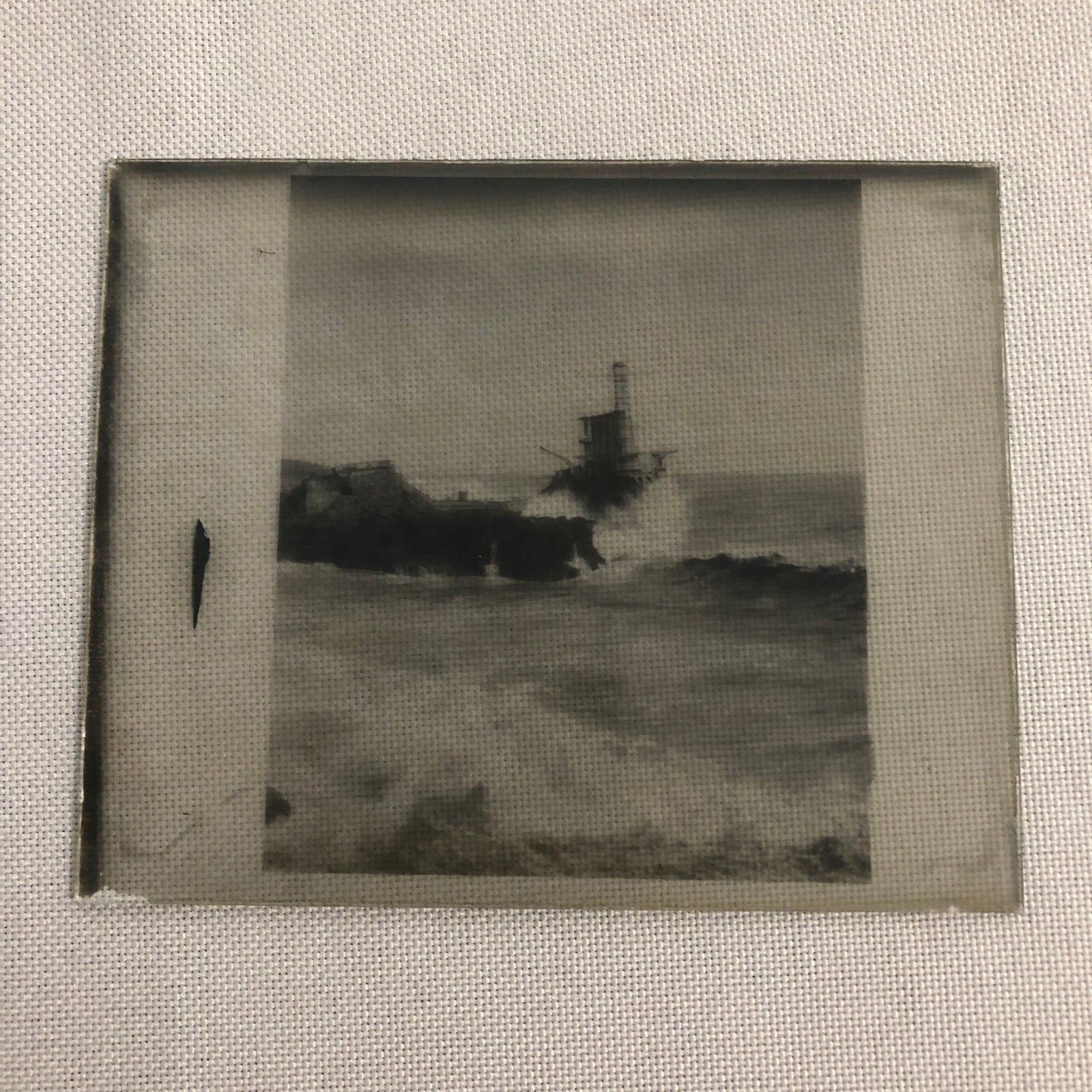 Antique Glass Plate Lantern Slide USS Memphis Navy Ship Boat 1916 Tennessee
