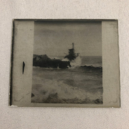 Antique Glass Plate Lantern Slide USS Memphis Navy Ship Boat 1916 Tennessee