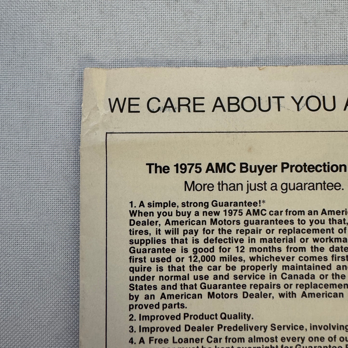 1975 AMC Pacer Car Sales Brochure Catalog American Motors Pacer X Advertising