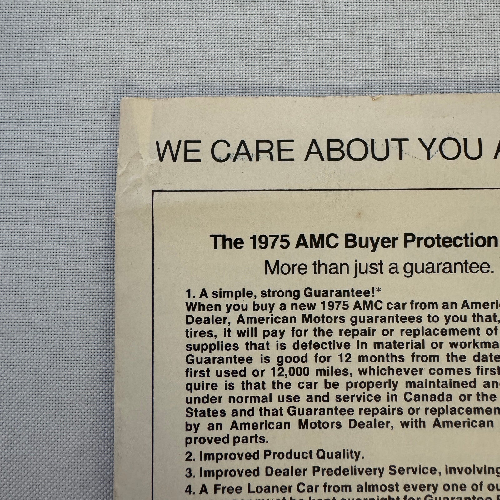 1975 AMC Pacer Car Sales Brochure Catalog American Motors Pacer X Advertising