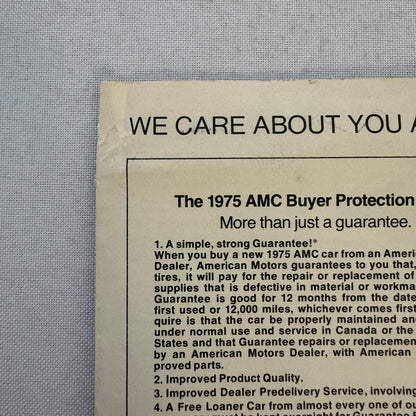1975 AMC Pacer Car Sales Brochure Catalog American Motors Pacer X Advertising