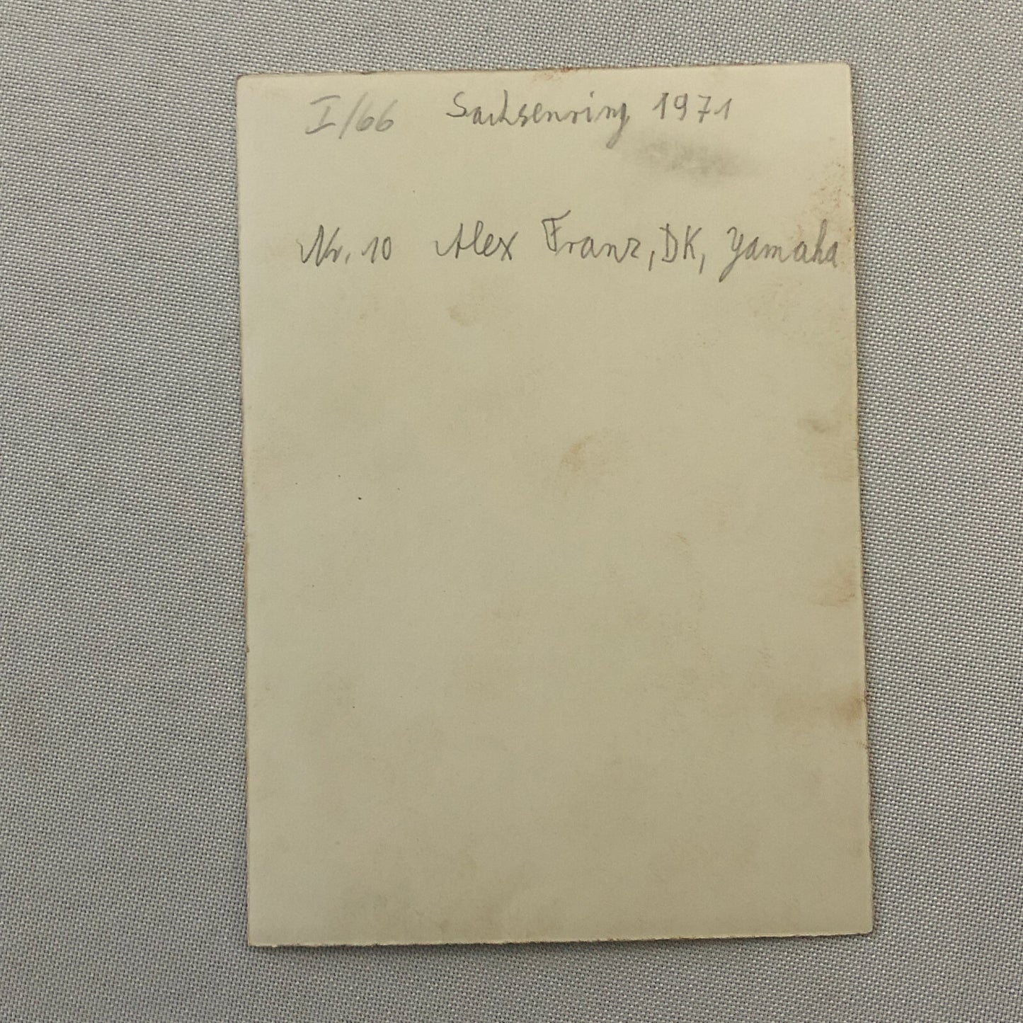 Vintage Motorcycle Racing Photo photograph Print Alex Franz Yamaha 1971