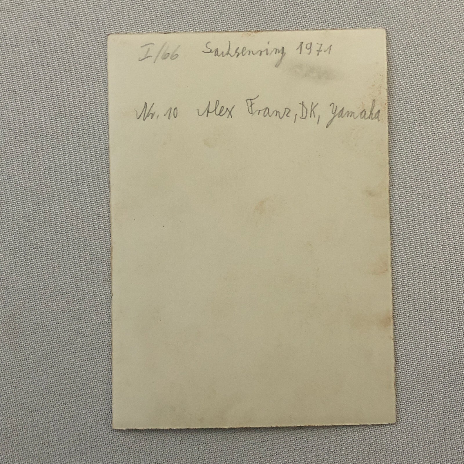 Vintage Motorcycle Racing Photo photograph Print Alex Franz Yamaha 1971