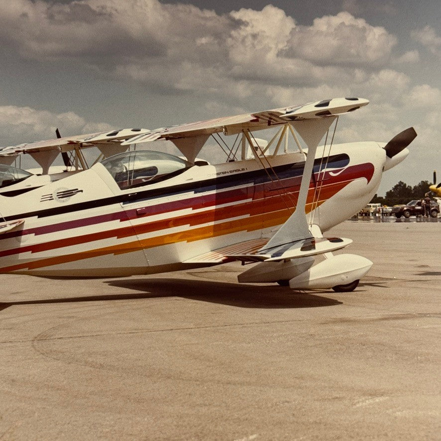 Vintage Charlie Hillard Aerobatic Airplane Photo Eagles Team 1970s Large