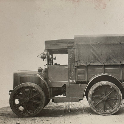 Vintage Photograph Photo Early Antique Military Truck ?