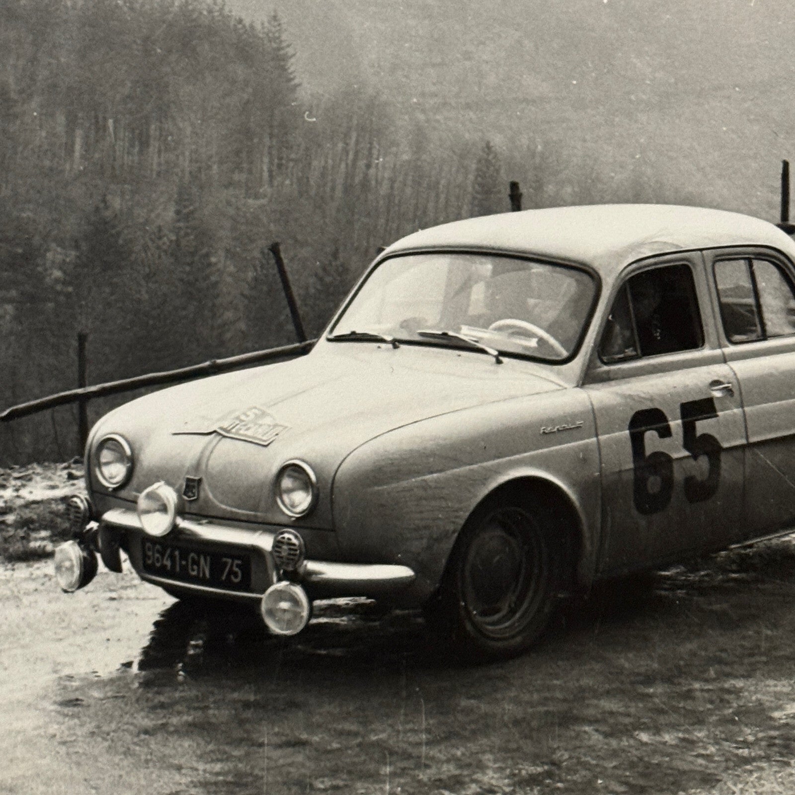 1958 Rallye Monte Carlo Renault Dauphine Car Photo Photograph Rally Racing