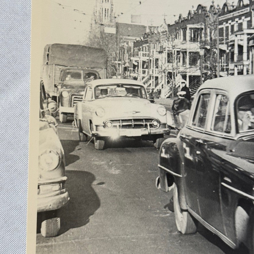 Vintage Photograph Car Automobile Street Scene Photo Print