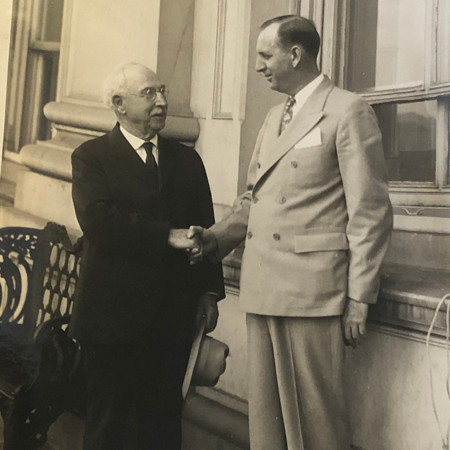 Press Photo Photograph Senator William H Thompson and Richard Russell 1933