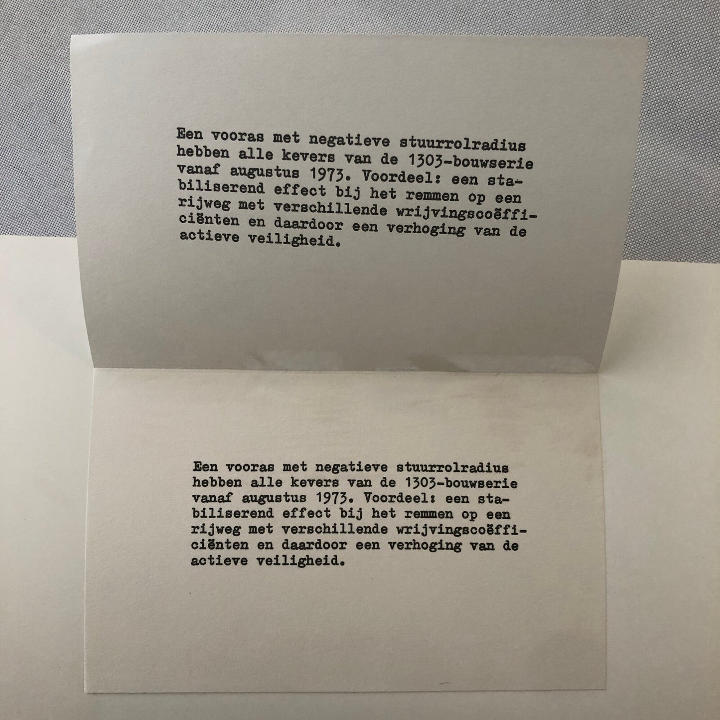 Vintage Volkswagen VW Beetle Factory Press Photo Photograph Print DUTCH Caption