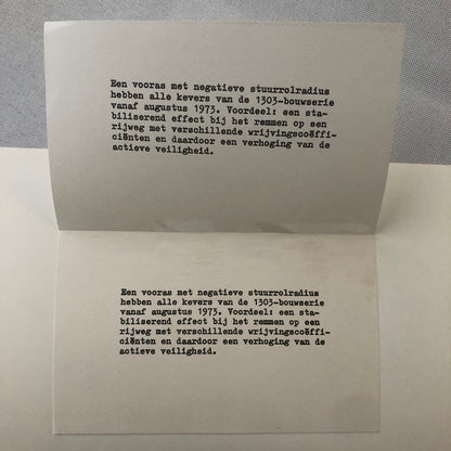 Vintage Volkswagen VW Beetle Factory Press Photo Photograph Print DUTCH Caption