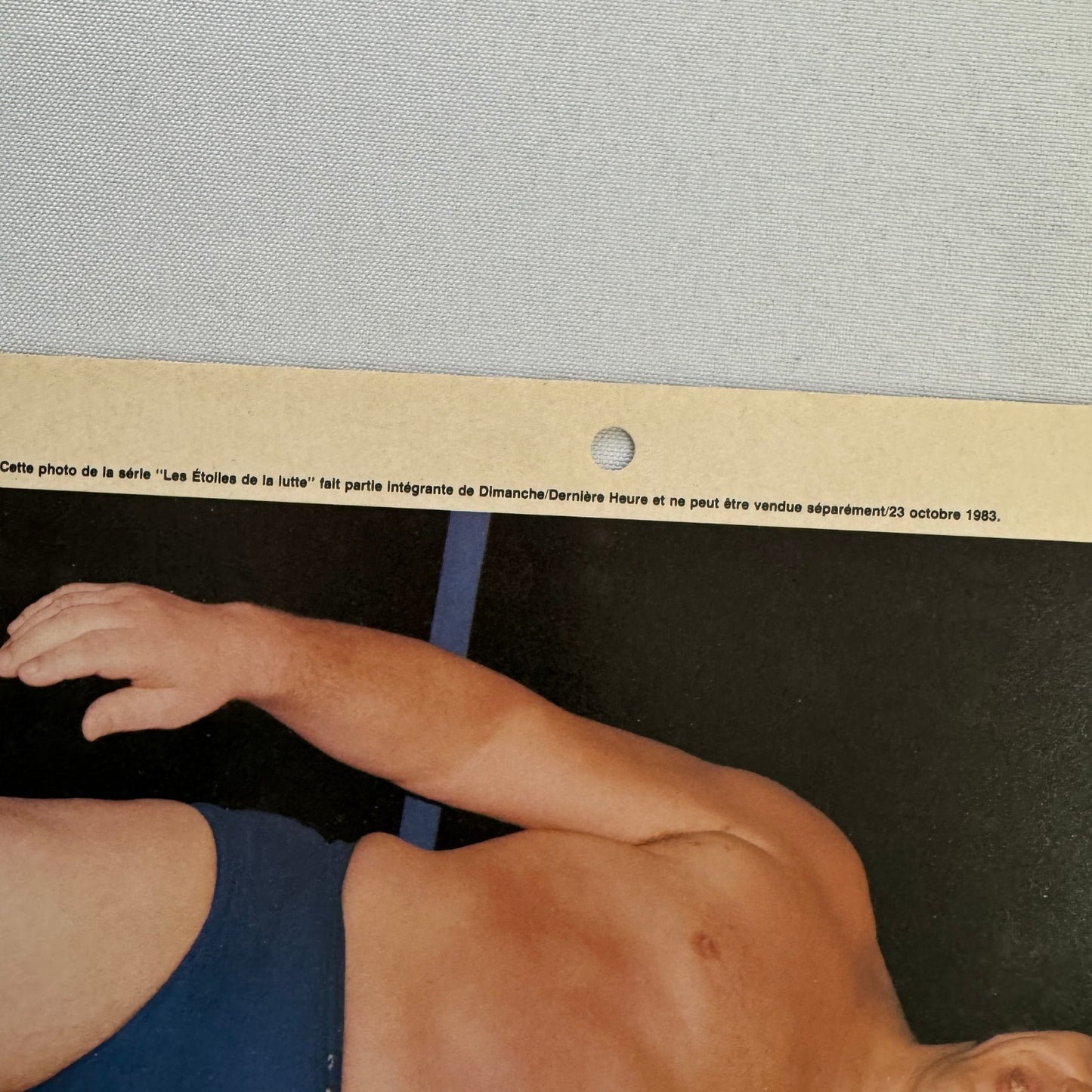 Vintage Andre The Giant Jean Ferre Wrestling Wrestler Print Insert 1983