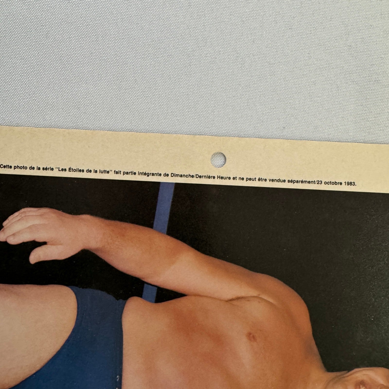 Vintage Andre The Giant Jean Ferre Wrestling Wrestler Print Insert 1983