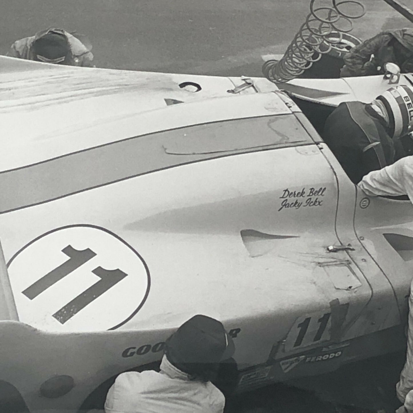 Vintage Racing Photo Photograph 1975 24 Hours of LeMans ? Gulf Mirage GR8 Car 