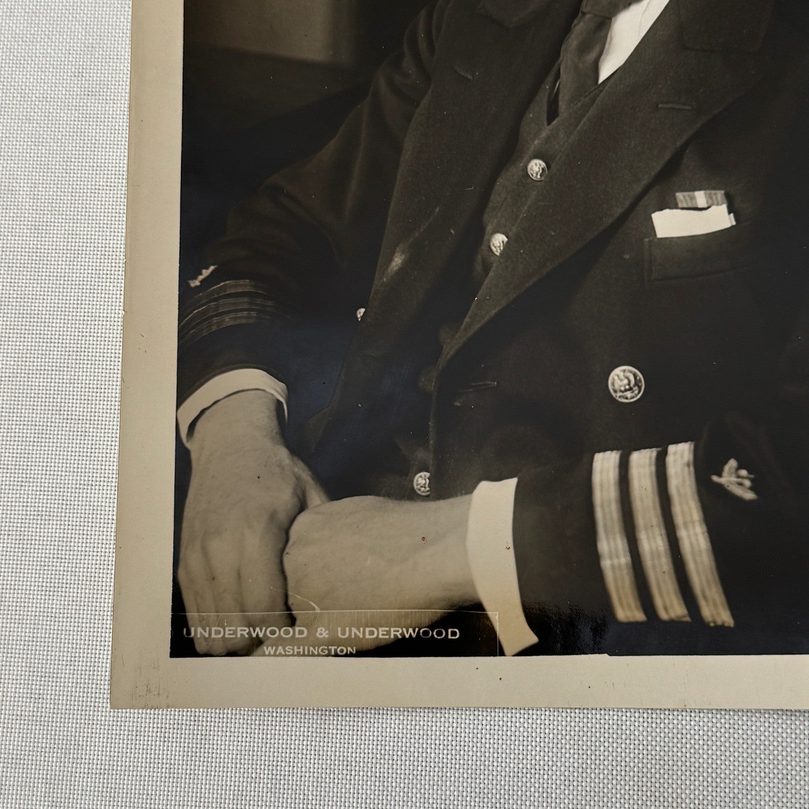 Underwood and Underwood Vintage Press Photograph Photo US Military Man Uniform
