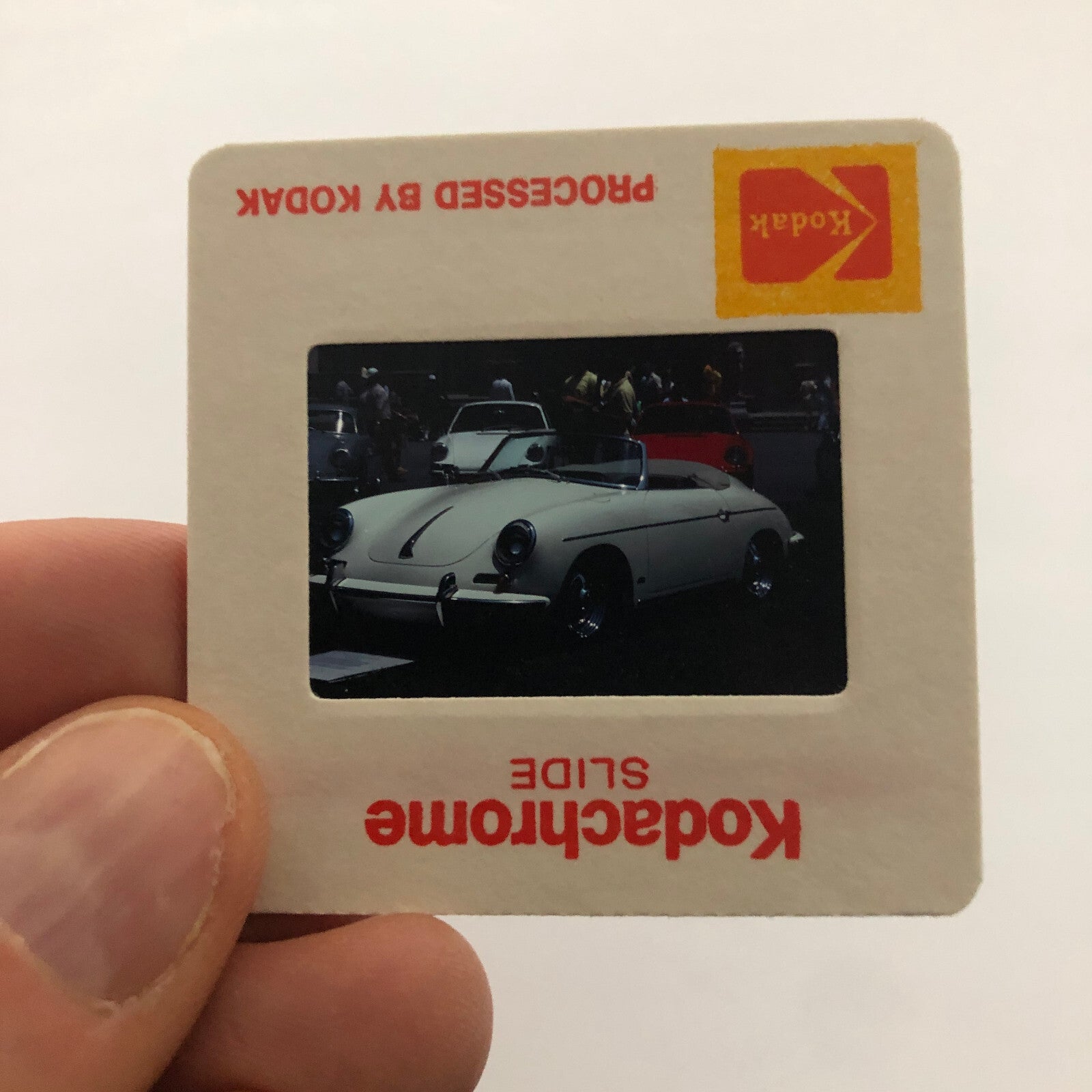 Porsche 356 Cabriolet Convertible Car Show 35mm Photo Slide Vintage 1981