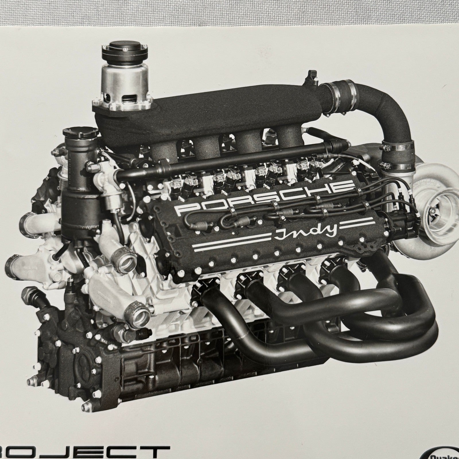 Porsche Quaker State Indy Car Racing Engine Factory Press Photo Photograph