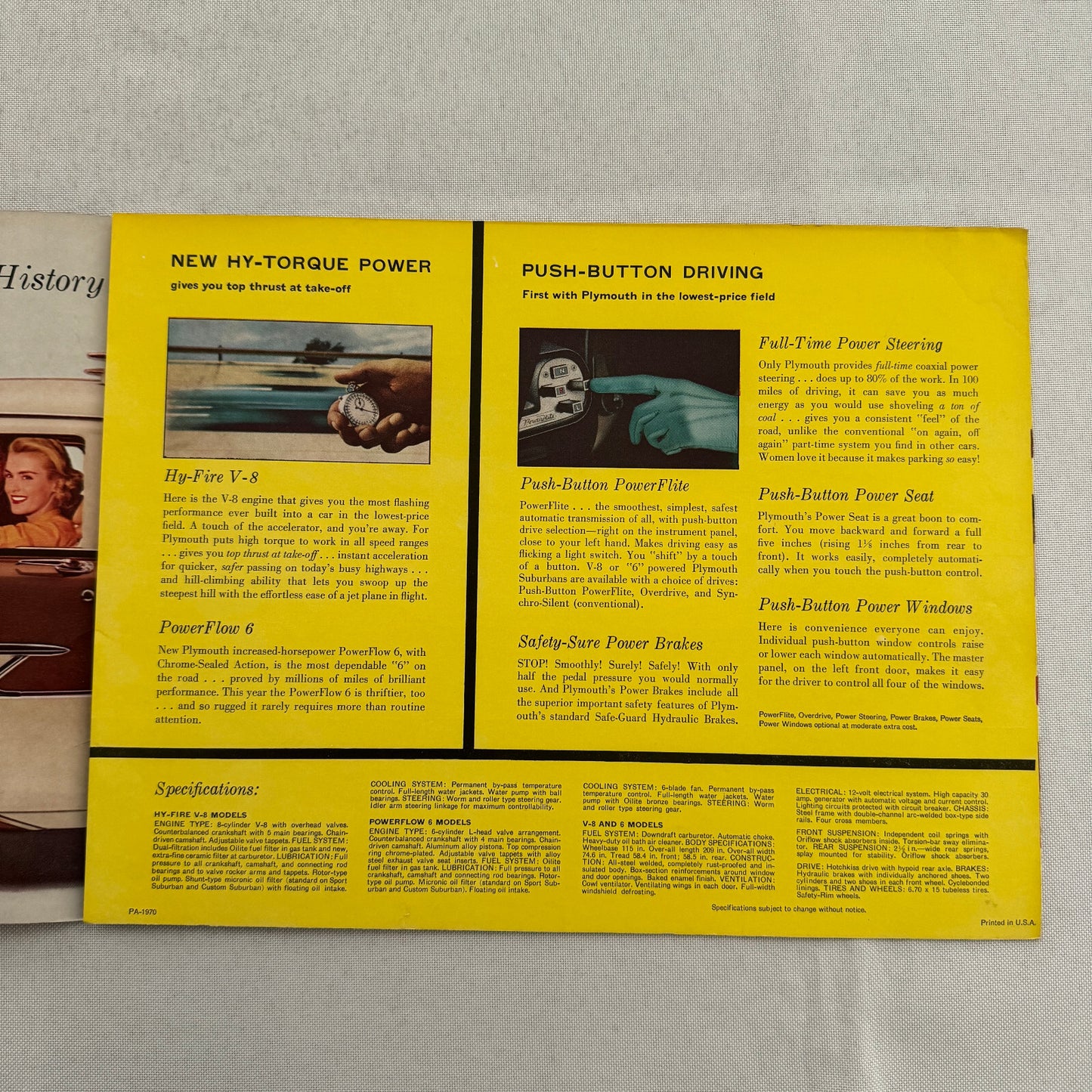 1956 Plymouth Suburban Station Wagon Sales Brochure Sport Custom De Luxe