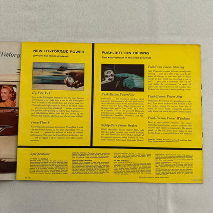 1956 Plymouth Suburban Station Wagon Sales Brochure Sport Custom De Luxe