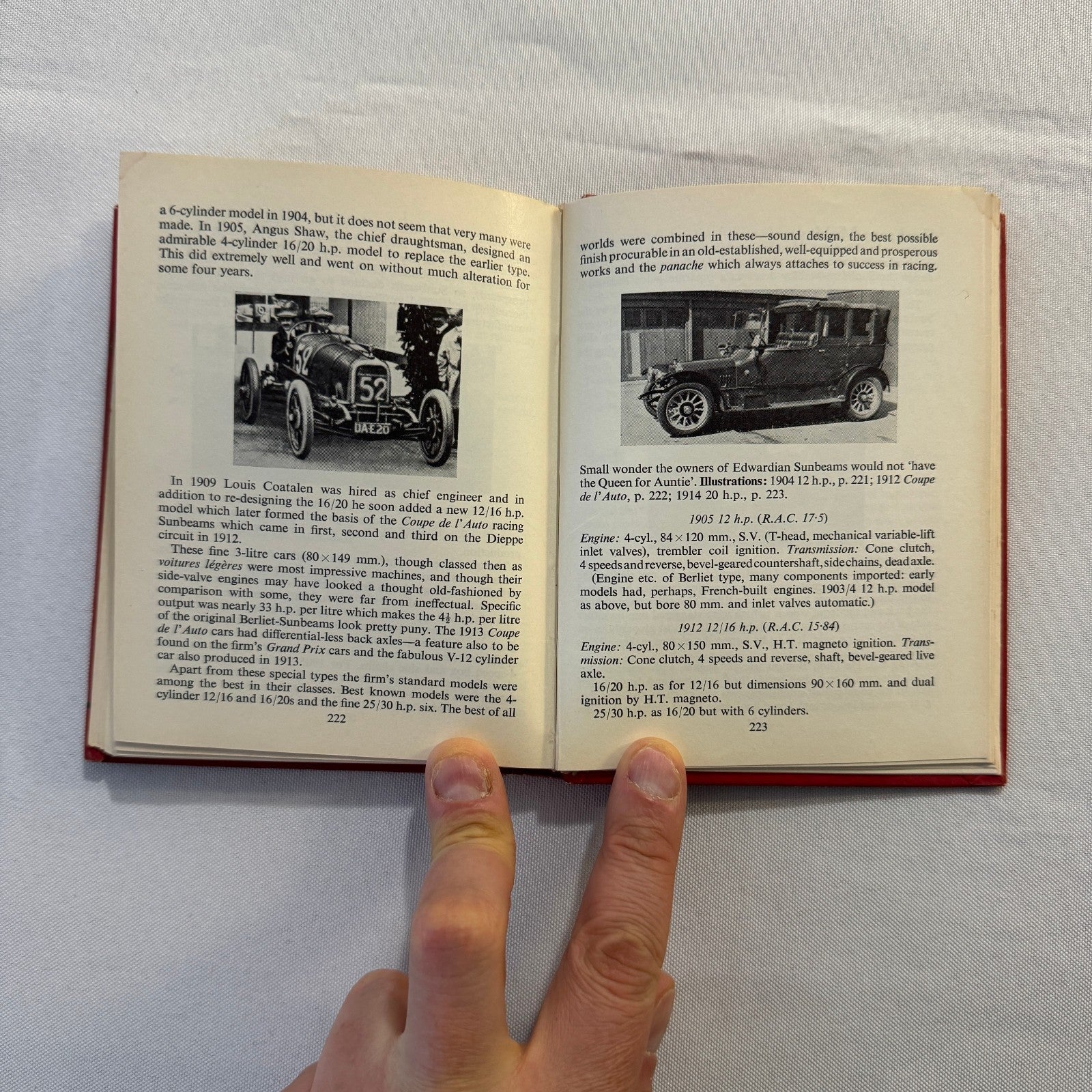 1963 Veteran Motorcar Pocketbook Book Vintage Bugatti Benz Rolls Royce and More