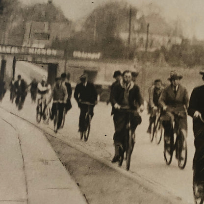 Press Photo Photograph King Christian of Denmark Leads Bicycle Parade 1933