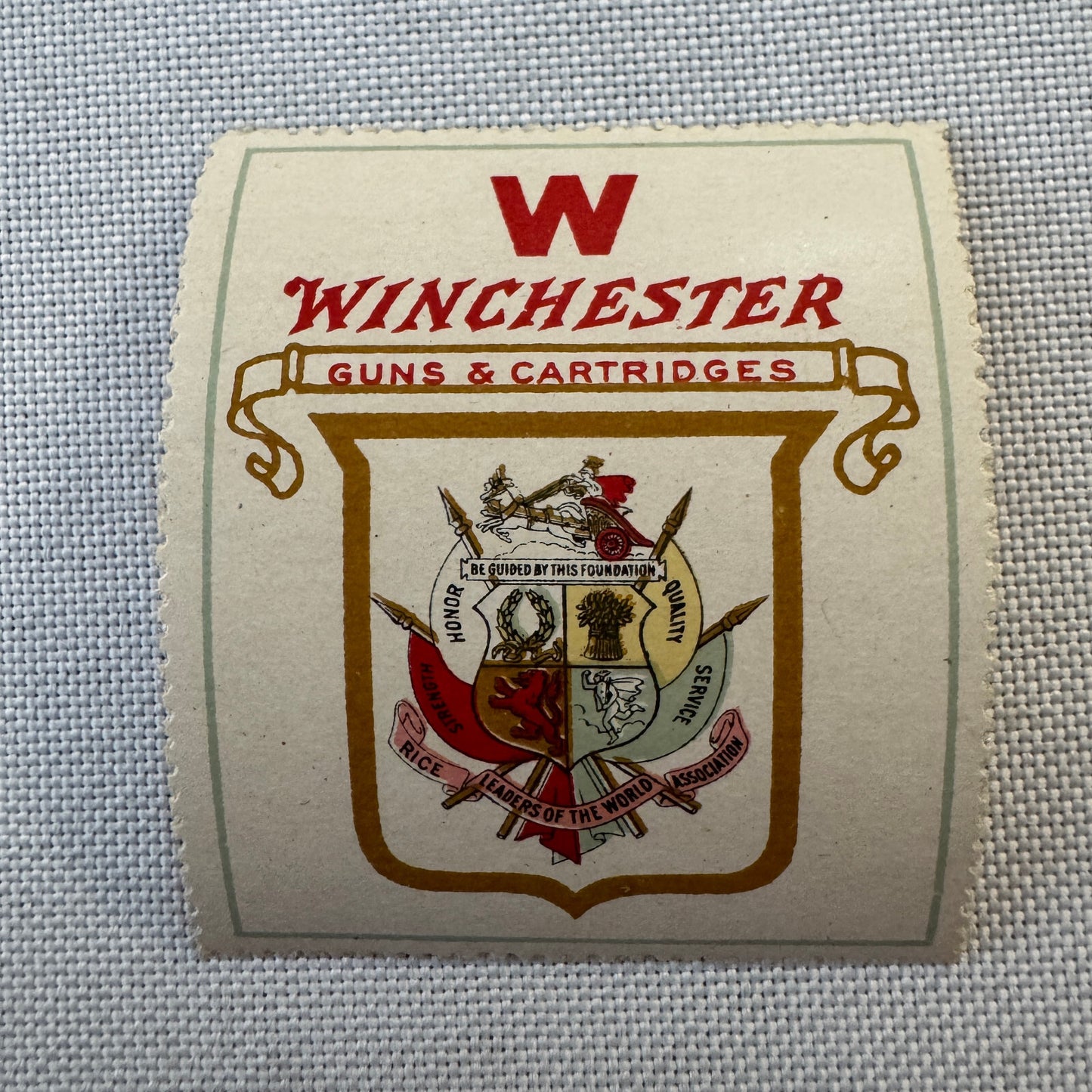 Winchester Guns and Cartridges Vintage Advertising Stamp Gun Firearm