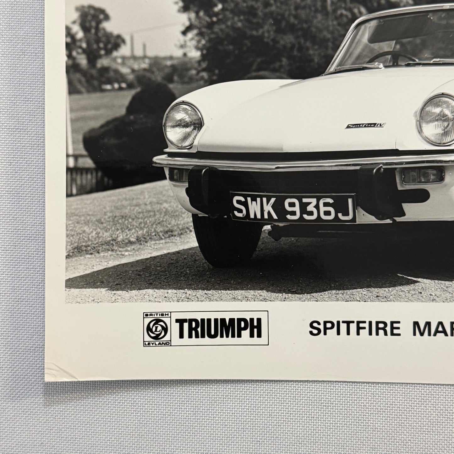 Triumph Spitfire Mark IV Roadster Car Factory Press Photo Photograph