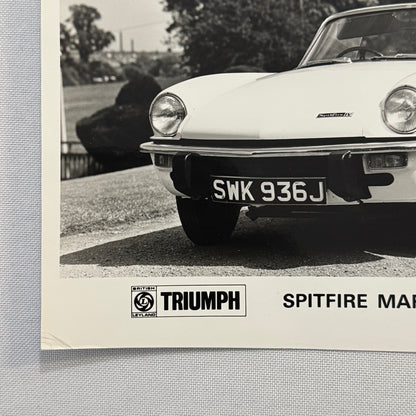Triumph Spitfire Mark IV Roadster Car Factory Press Photo Photograph