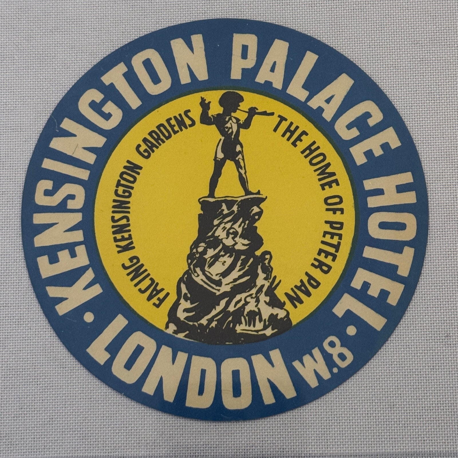 Vintage Hotel Travel Luggage Label Kensington Palace Hotel London England UK
