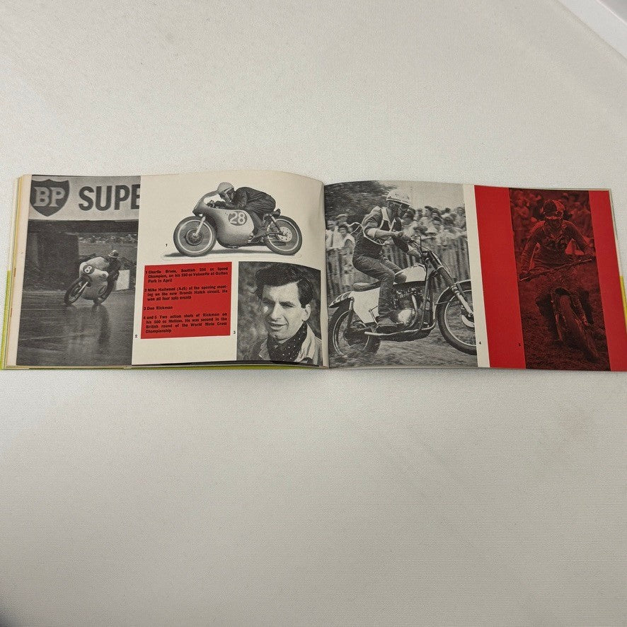 1960 BP Racing Brochure Grand Prix Formula 2 Stirling Moss Mike Hailwood Bike +