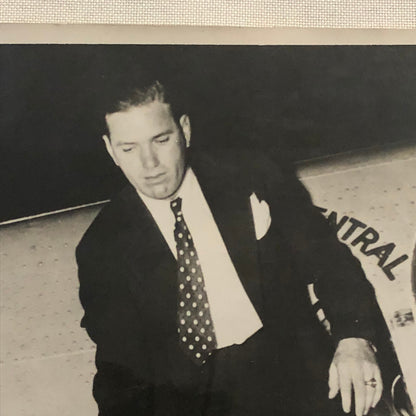 Baseball Player Dizzy Dean on Plane Airplane with Pilot Photo Photograph Vintage