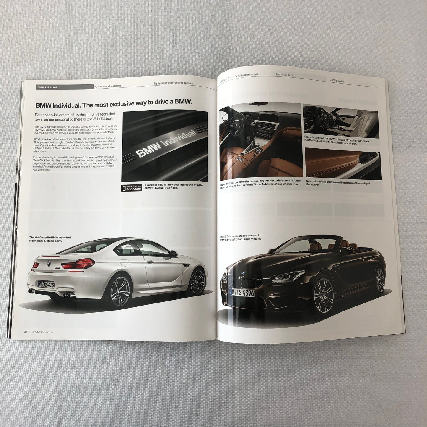 BMW M6 Coupe and Cabriolet Convertible Sales Brochure Catalog BMW M