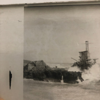 Antique Glass Plate Lantern Slide USS Memphis Navy Ship Boat 1916 Tennessee