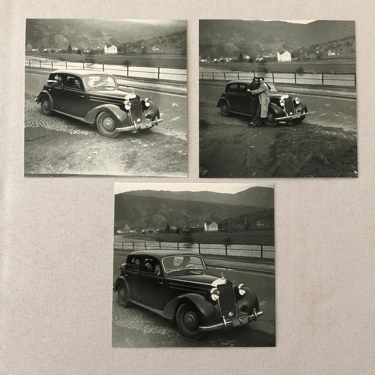 Vintage Mercedes Benz Car Automobile Photo Photograph Lot of 3 - Modern Prints 