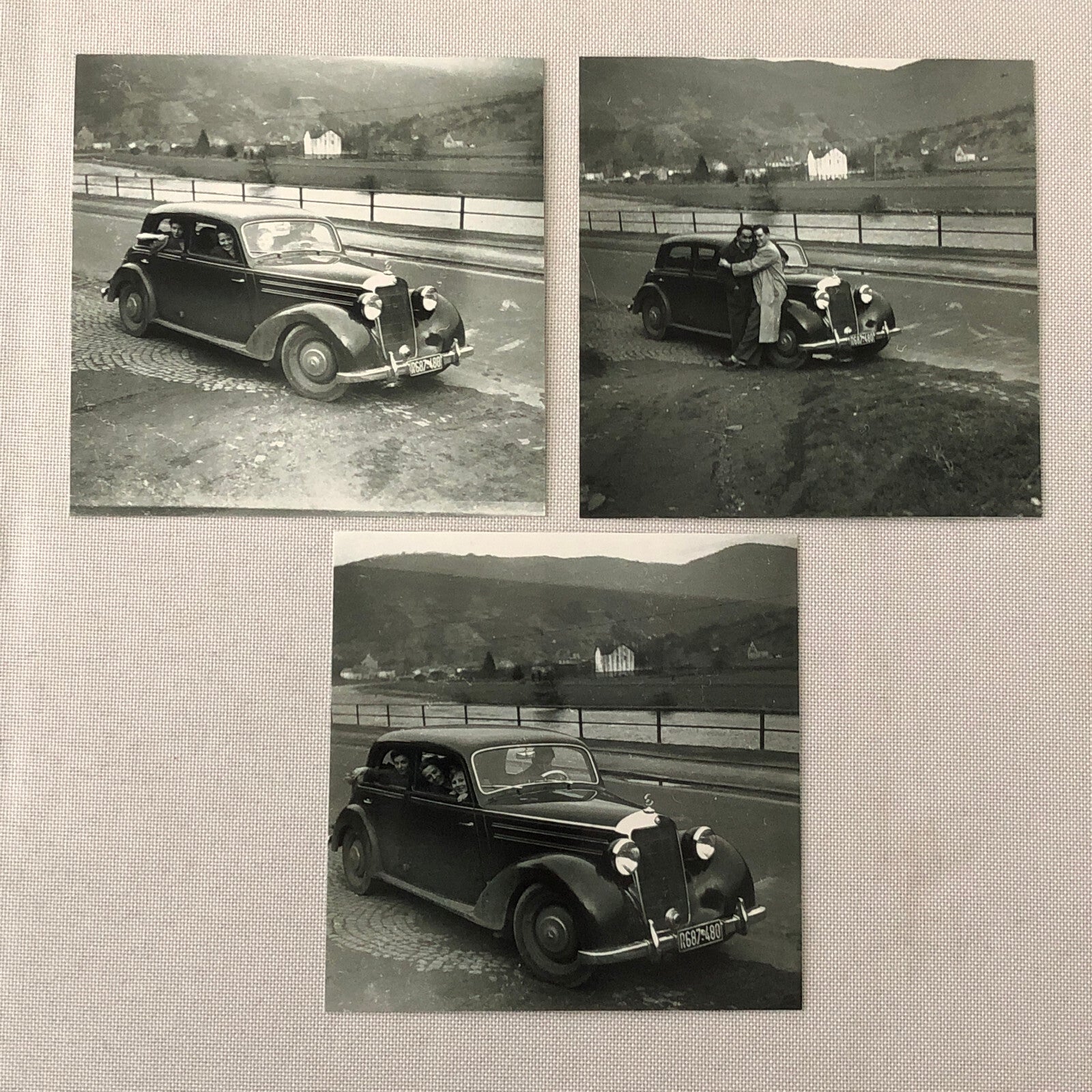 Vintage Mercedes Benz Car Automobile Photo Photograph Lot of 3 - Modern Prints 