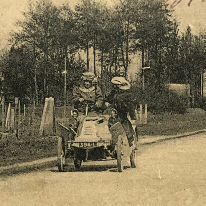Antique 1906 Circuit de la Sarthe Racing Car Postcard Post Card French