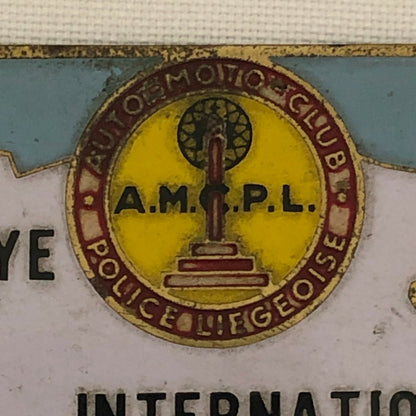 1960 Rallye International Police Gendarmerie Car Rally Badge RACL AMCPL