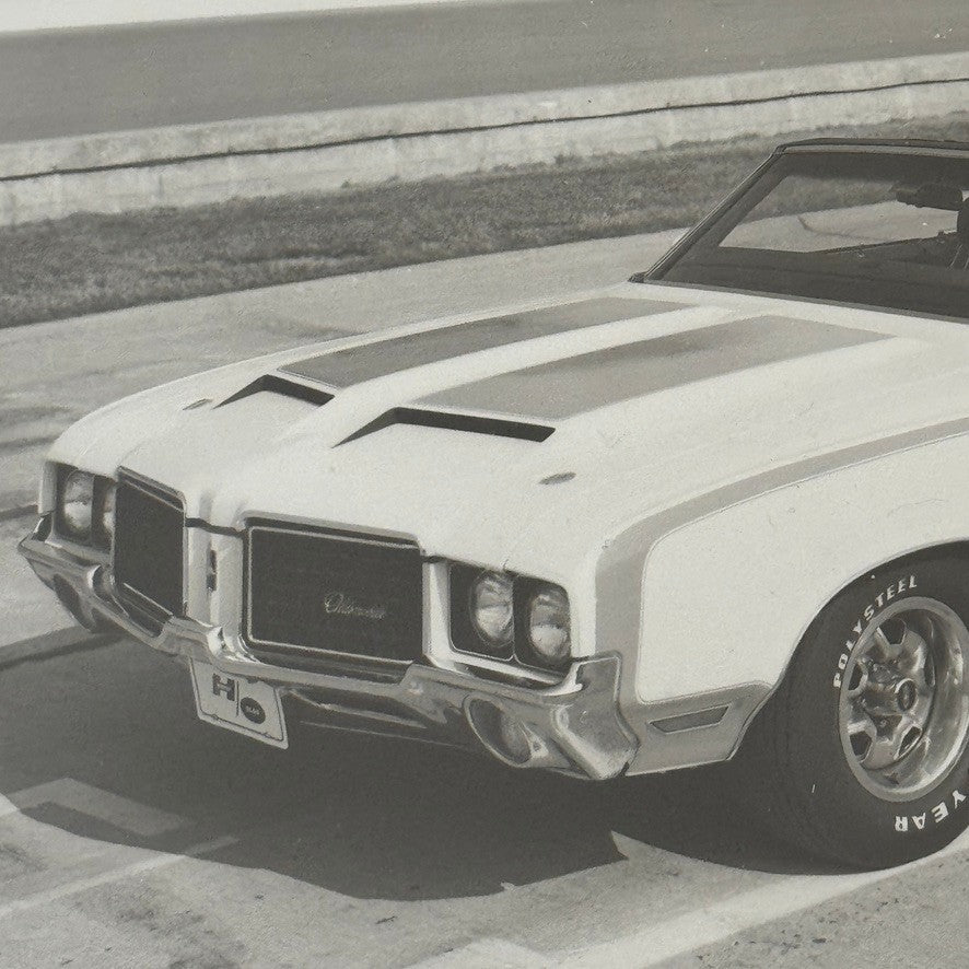 Vintage Indy 500 Racing Photo 1972 Oldsmobile Official Pace Car Photograph