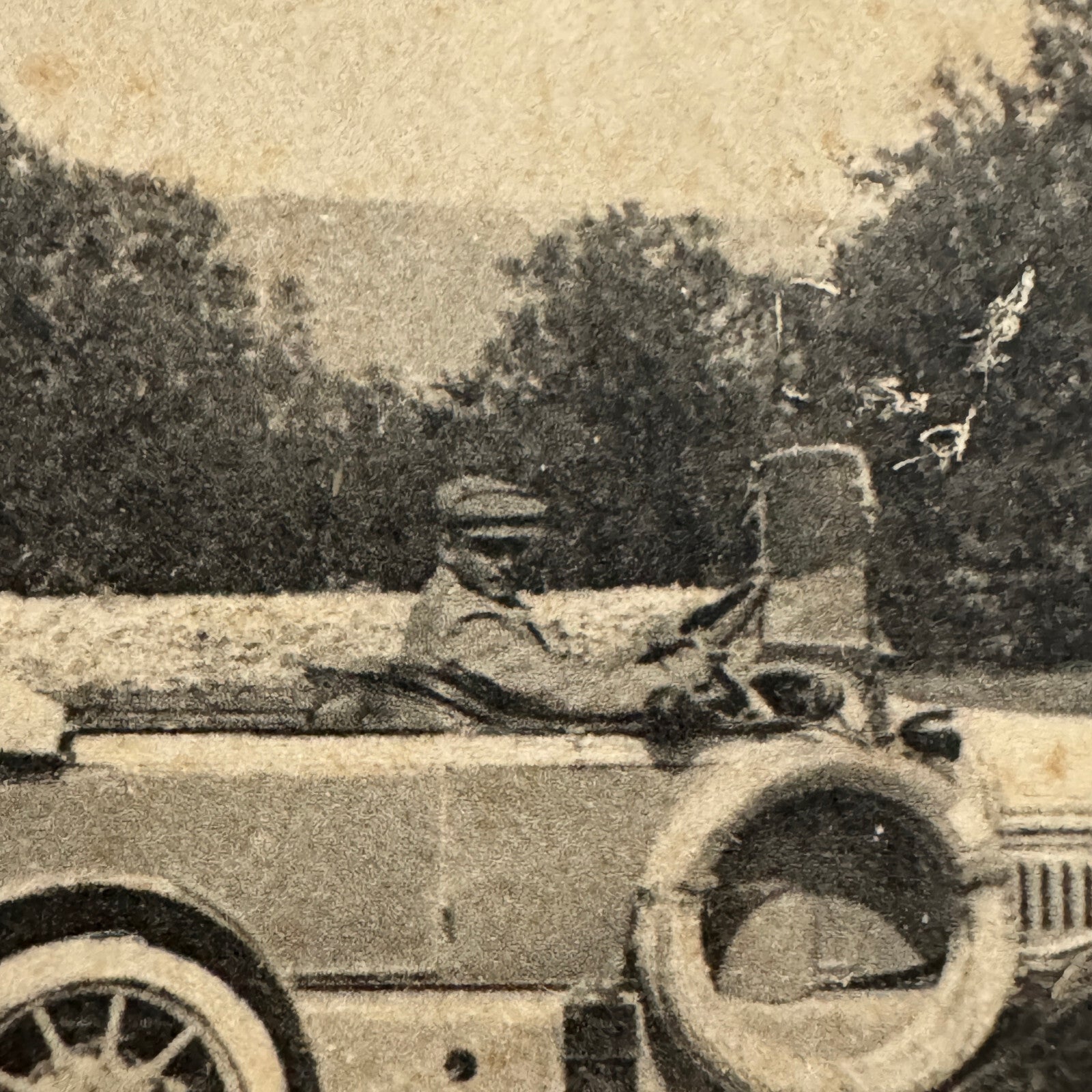 Vintage Car Automobile Postcard Post Card Italy Italian Horse Drawn Wagon
