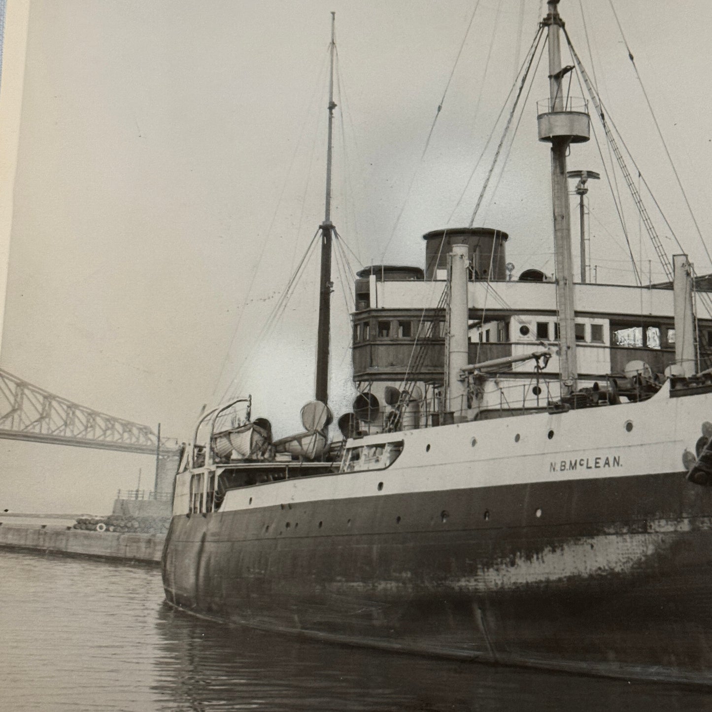 Vintage Ship Boat Photo Photograph Print NB McLean Icebreaker 1956