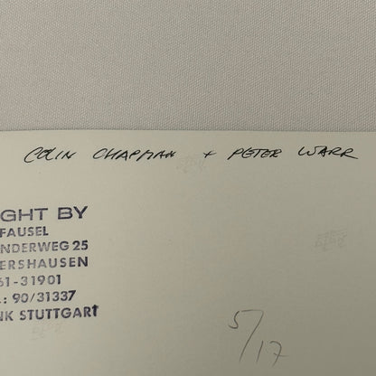 Vintage Racing Photo 1972 German Grand Prix Race Colin Chapman Peter Warr