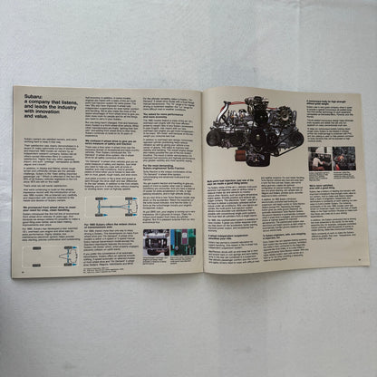 1985 Subaru Car Sales Brochure Catalog Advertising Turbo GL STD DL Wagon Brat +
