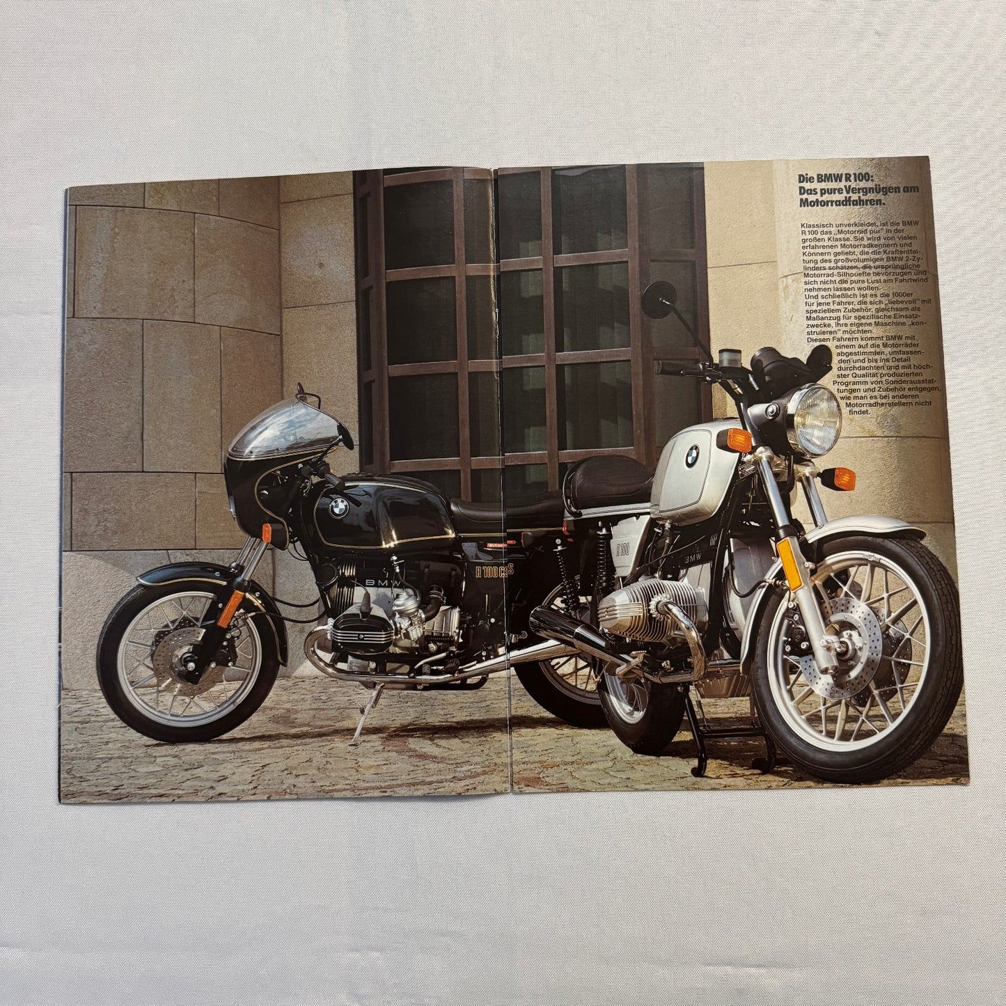 Vintage BMW Motorcycle Bike Sales Brochure R100 RS RT CS GERMAN R100RS R100RT