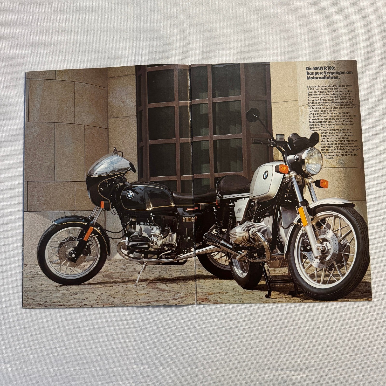 Vintage BMW Motorcycle Bike Sales Brochure R100 RS RT CS GERMAN R100RS R100RT