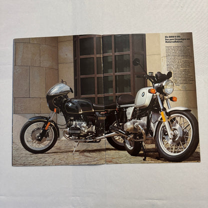 Vintage BMW Motorcycle Bike Sales Brochure R100 RS RT CS GERMAN R100RS R100RT