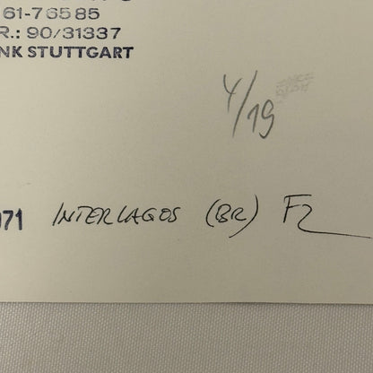 Vintage Racing Photo 1971 Interlagos F2 Race Graham Hill Tim Schenken Motorsport