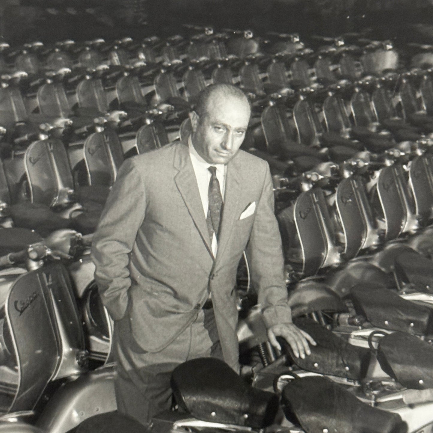 Juan Manuel Fangio Racing Driver Photo Print Vespa Scooter Photograph